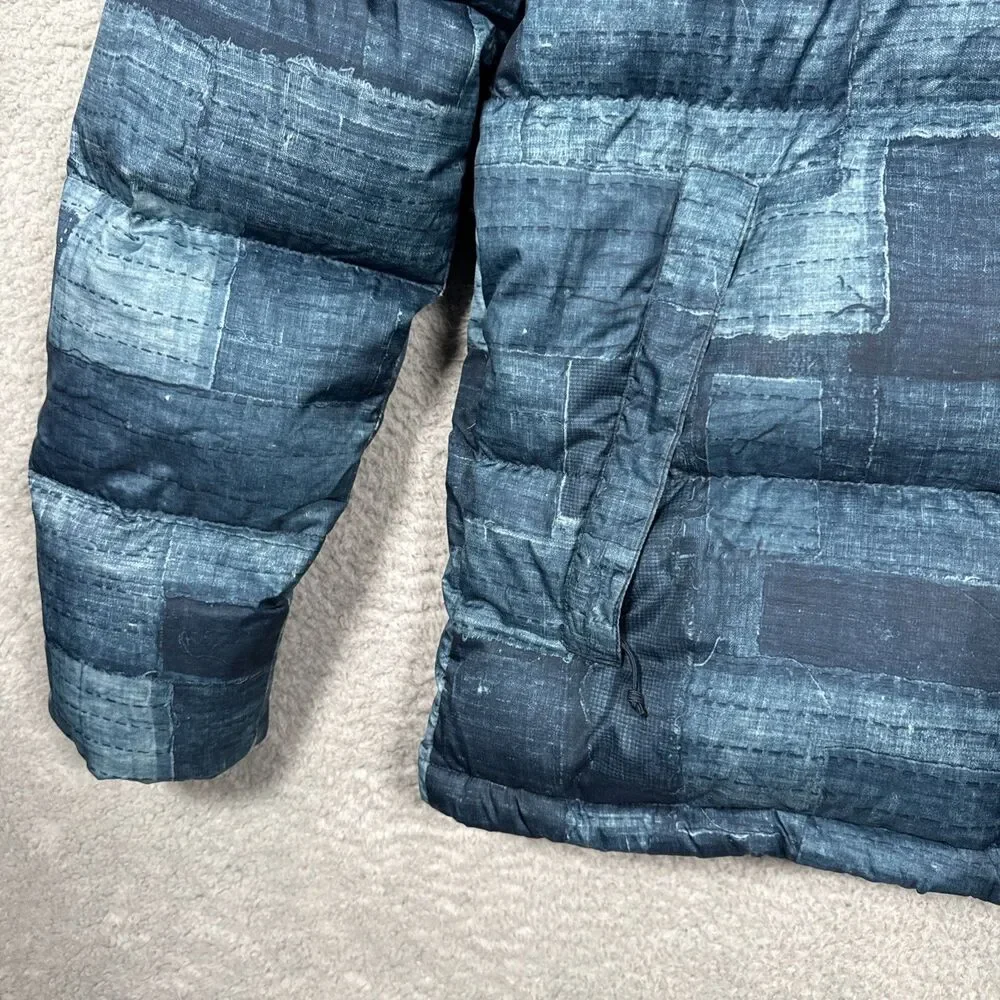 North Face Men's Novelty Nuptse Jacket -  Down Lining Medium Denim Pattern